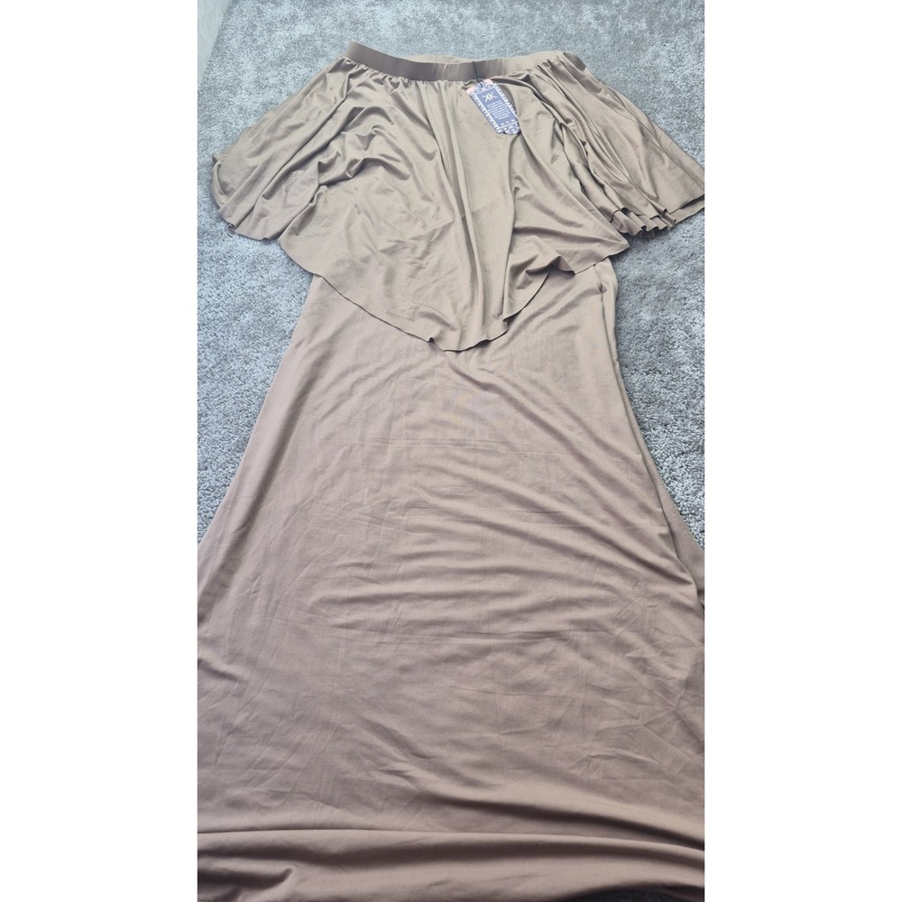 Brand new with Tags Koh Koh Casual Flowy‎ Tan Maxi Dress Womens Small
